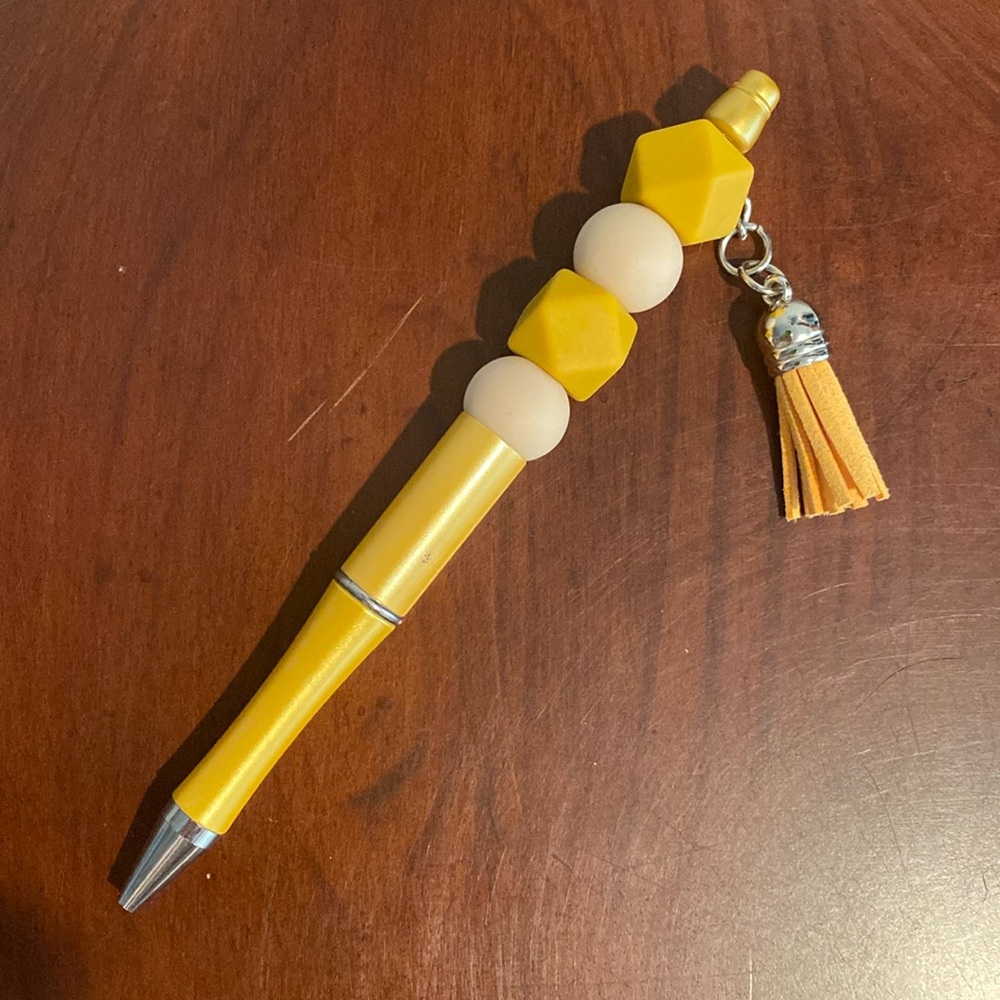 Yellow Gold Silicone bead pen